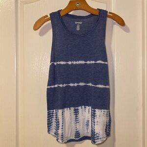 Mudd Girls Blue and White Tie Dye Tank Top Size Girls 16 EUC
